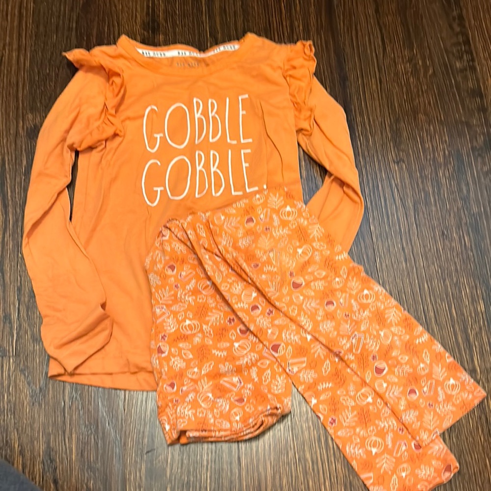 Like brand new Rae Dunn thanksgiving gobble gobble outfit
